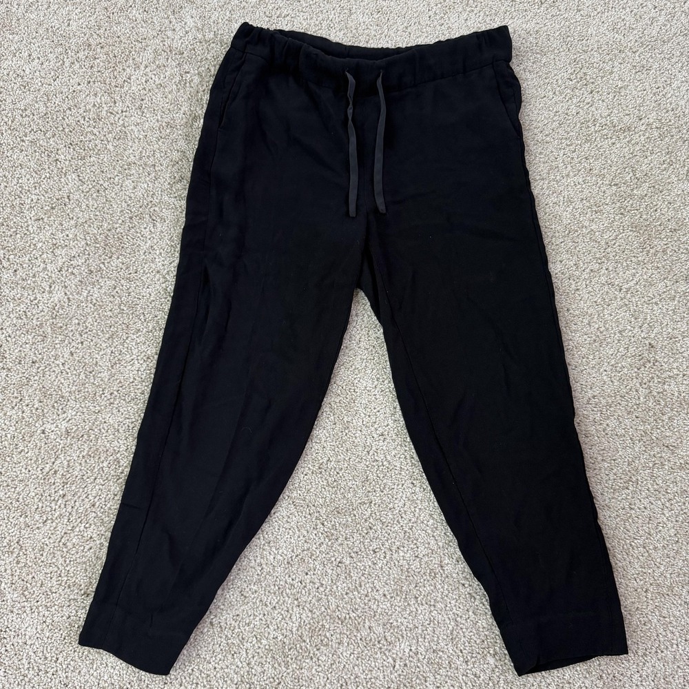 Kate Spade New York Pants Womens 2 Black Crepe Jogger Elastic Waist Relaxed Fit